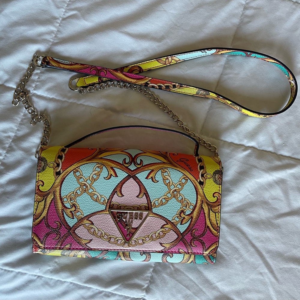 Guess cross body bag with gold hardware